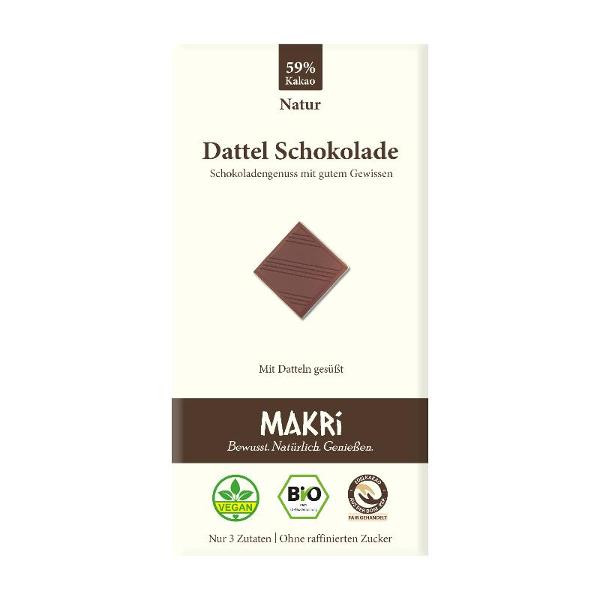 Produktfoto zu Dattel Schokolade Natur von Makri