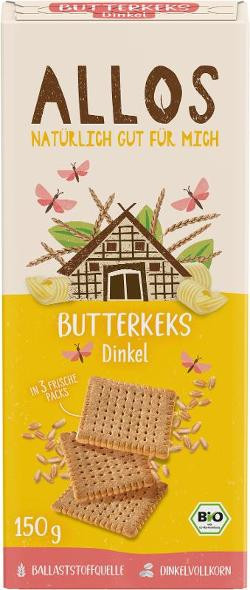 Produktfoto zu Dinkel Butterkeks von Allos