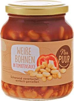 Produktfoto zu Weiße Bohnen in Tomatensauce von nur puur