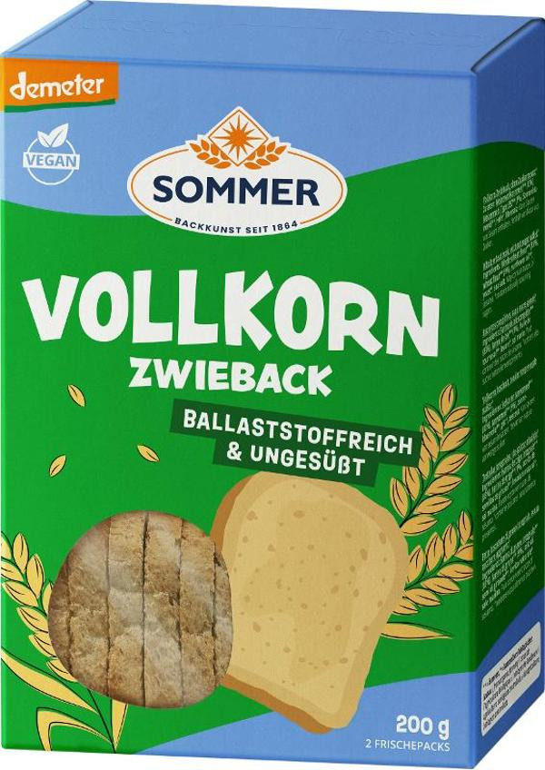 Produktfoto zu Vollkorn Zwieback von Sommer