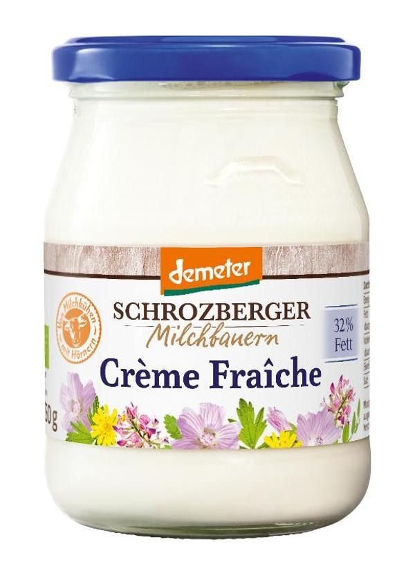 Produktfoto zu Crème fraiche 32%, im Glas von Schrozberger