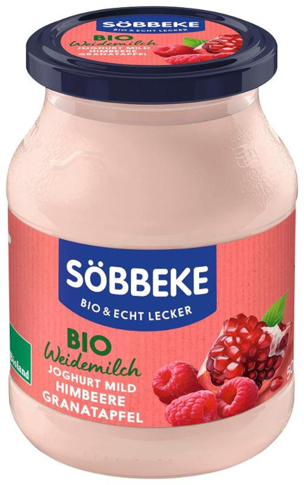 Produktfoto zu Joghurt Pur Himbeere-Granatapfel von Söbbeke