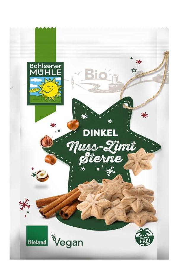 Produktfoto zu Dinkel Nuss Zimt Sterne von Bohlsener Mühle