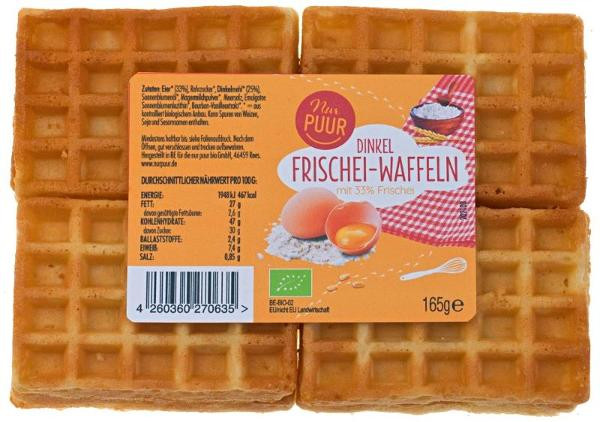 Produktfoto zu Dinkel-Frischeiwaffeln von nur puur