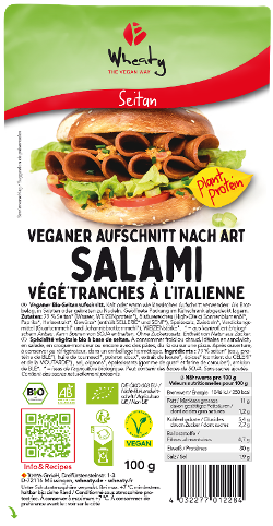 Produktfoto zu Vegane Slince Salami von Wheaty