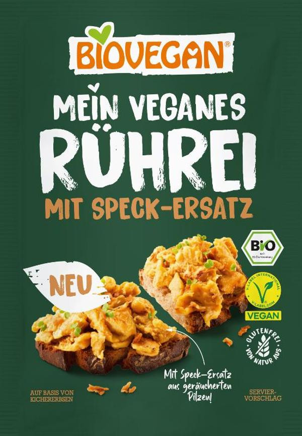 Produktfoto zu Veganes Rührei mit Speckersatz von Biovegan