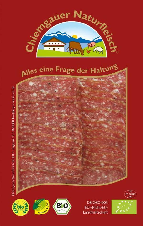 Produktfoto zu Putensalami pur,  geschnitten von Chiemgauer