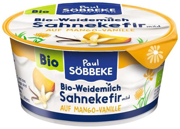 Produktfoto zu Sahnekefir auf Mango-Vanille Weidemilch von Söbbeke