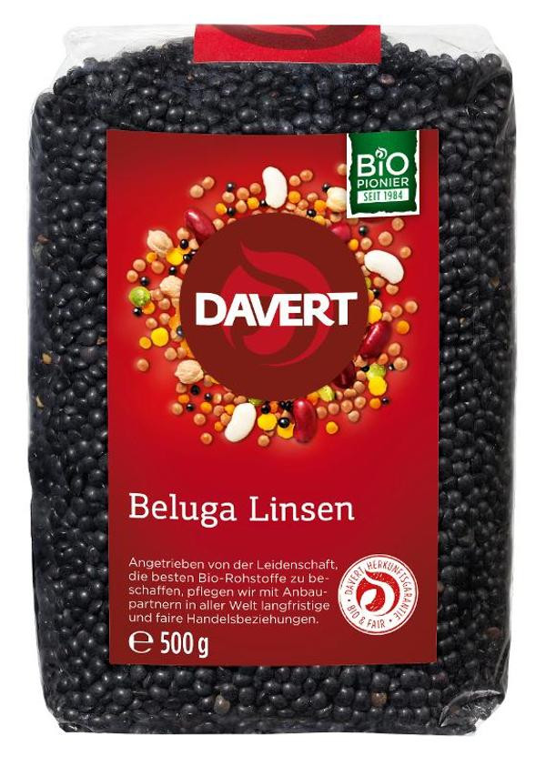 Produktfoto zu schwarze Beluga Linsen von Davert