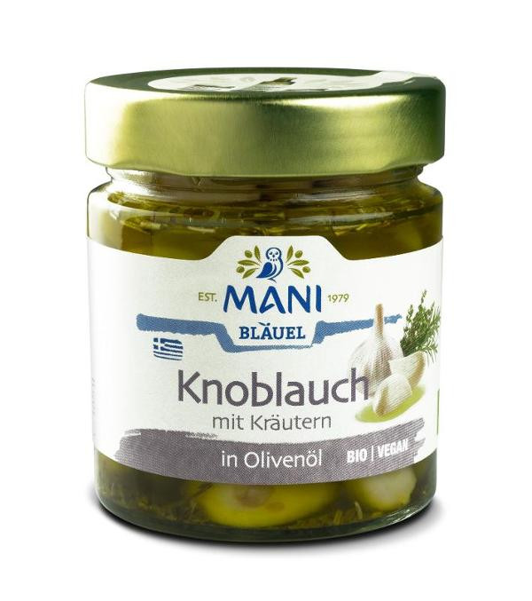 Produktfoto zu Knoblauch in Olivenöl von MANI®