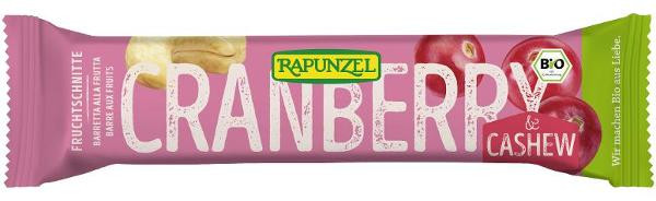 Produktfoto zu Fruchtschnitte Cranberry & Cashew von Rapunzel