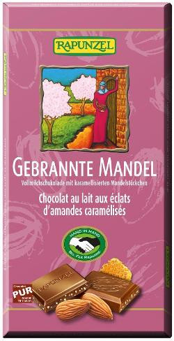 Produktfoto zu Vollmilch Schokolade gebrannte Mandel von Rapunzel