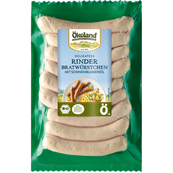 Produktfoto zu Delikatess Rinder-Bratwürstchen von Ökoland