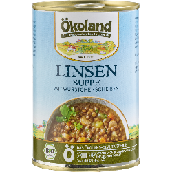 Produktfoto zu Linsensuppe mit Würstchenscheiben von Ökoland