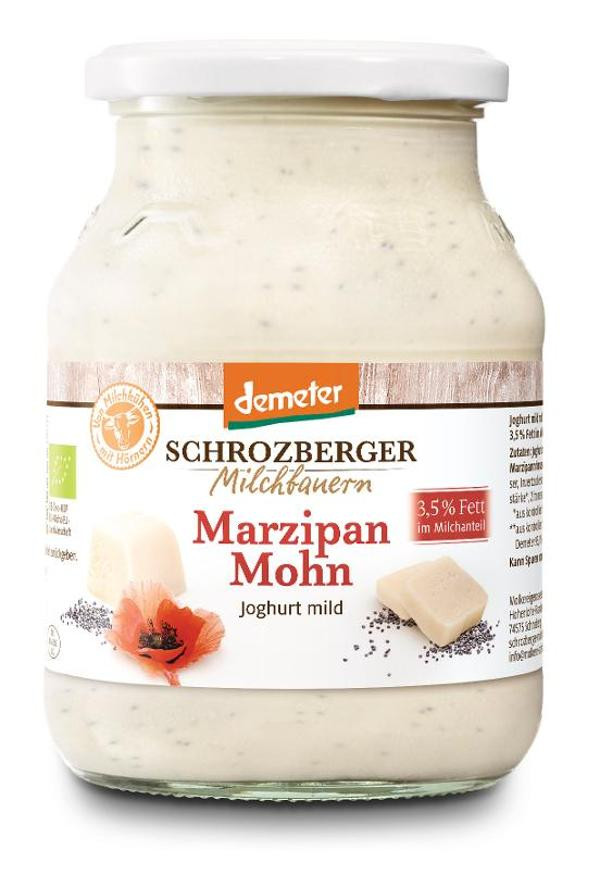 Produktfoto zu Joghurt Marzipan-Mohn 3,5% von Schrozberger