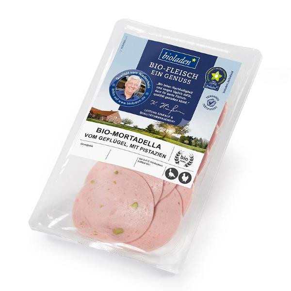 Produktfoto zu Geflügel-Mortadella mit Pistazien von bioladen