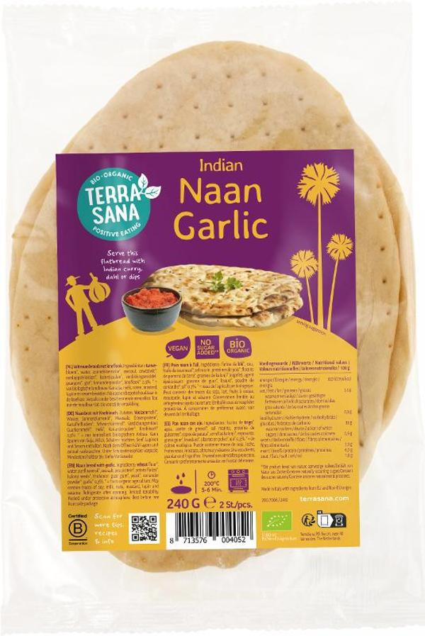 Produktfoto zu Naan Knoblauch 2 Stück von Terrasana