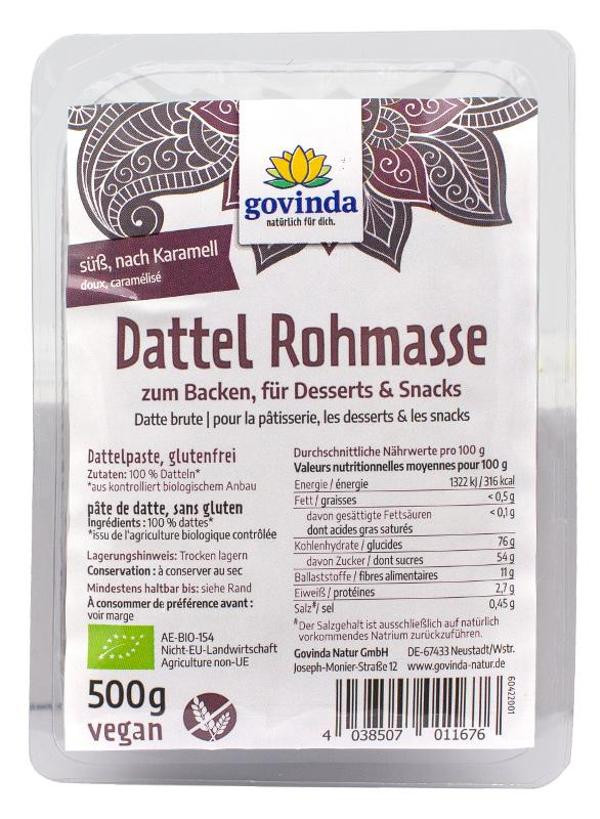 Produktfoto zu Dattel Rohmasse von Govinda