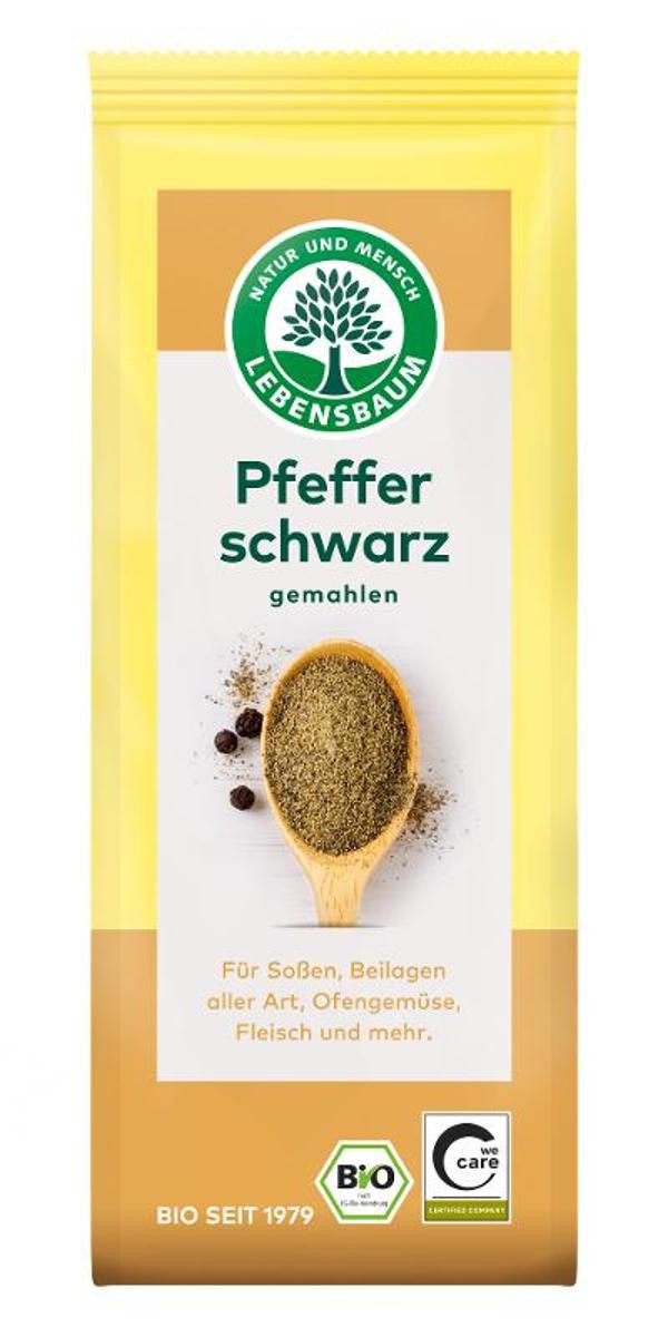 Produktfoto zu Pfeffer schwarz, gemahlen von Lebensbaum