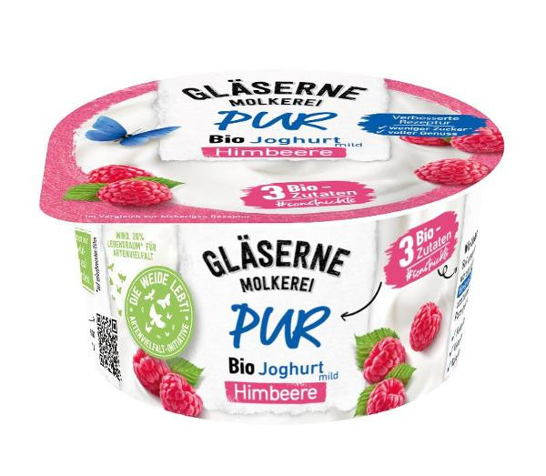 Produktfoto zu Joghurt Pur Himbeere von Gläserne Molkerei