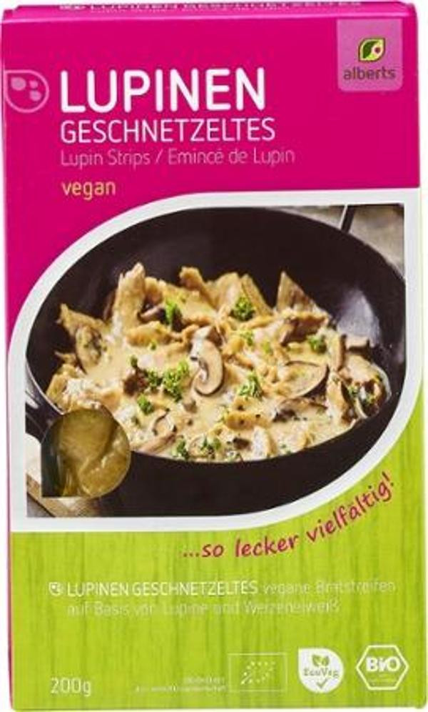 Produktfoto zu Lupinen Geschnetzeltes, vegan von Alberts